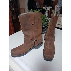 Durango RD594 Crossroads Brown Leather Harness Moto Biker Boots Womens Size 6M